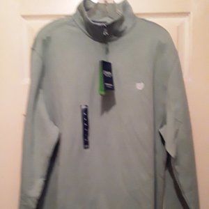 Chaps Mens Green long sleeve pullover top size Large NWT cotton blend